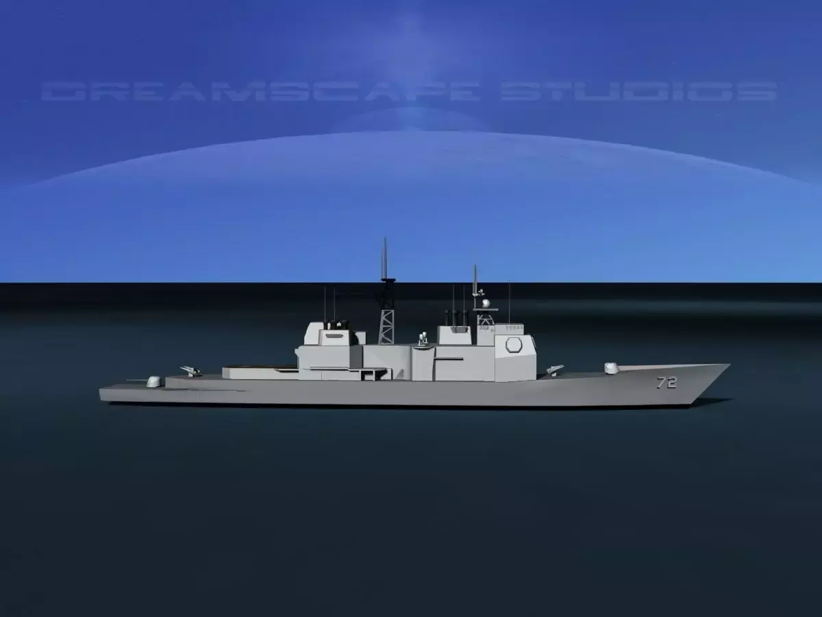 USS Vella Gulf CG-72 LP Low-poly 3D model