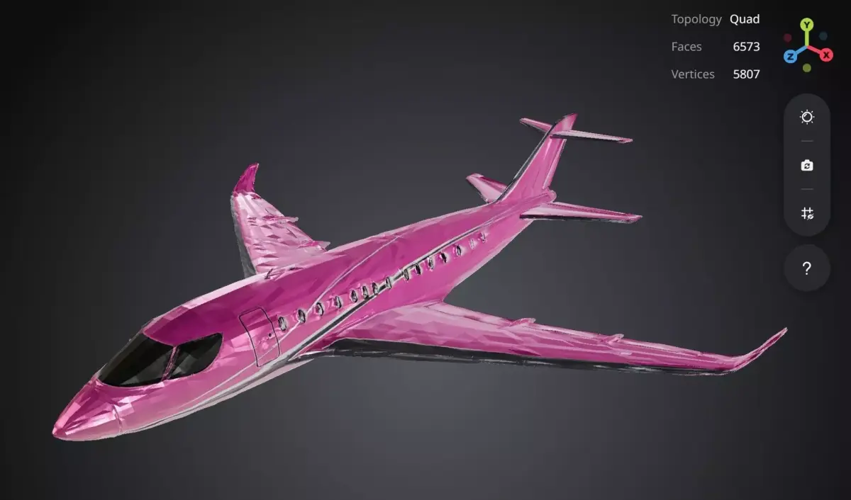 Pink Airplane 3D model