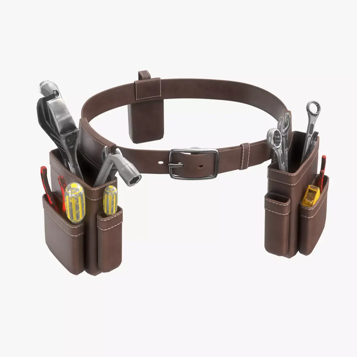 Belt With Tools Game Ready Low-poly 3D model