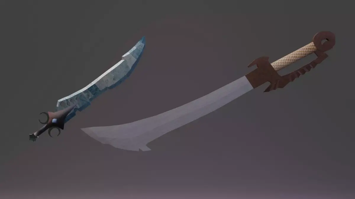 RPG Game Ready Swords Free low-poly 3D model