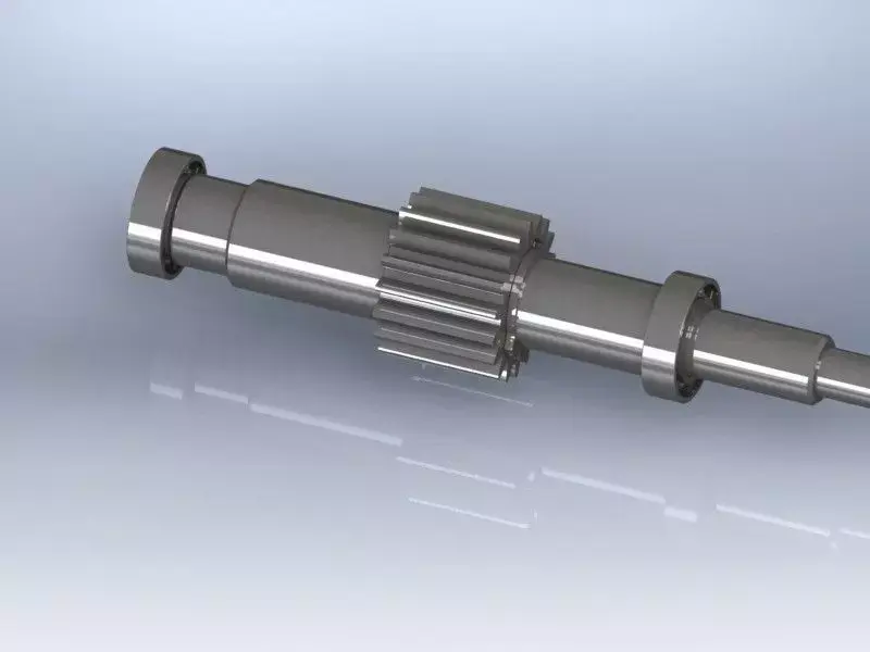 Shaft stainless steel gear Free 3D model