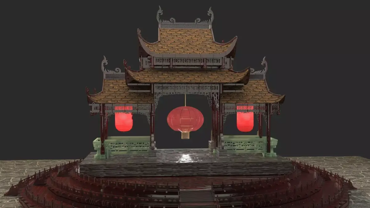 Chinese gate  3D model