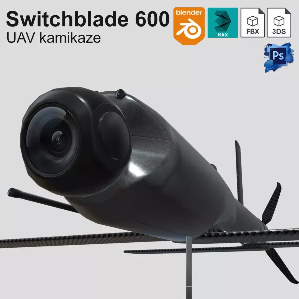 UAV Switchblade 600 Low-poly 3D model