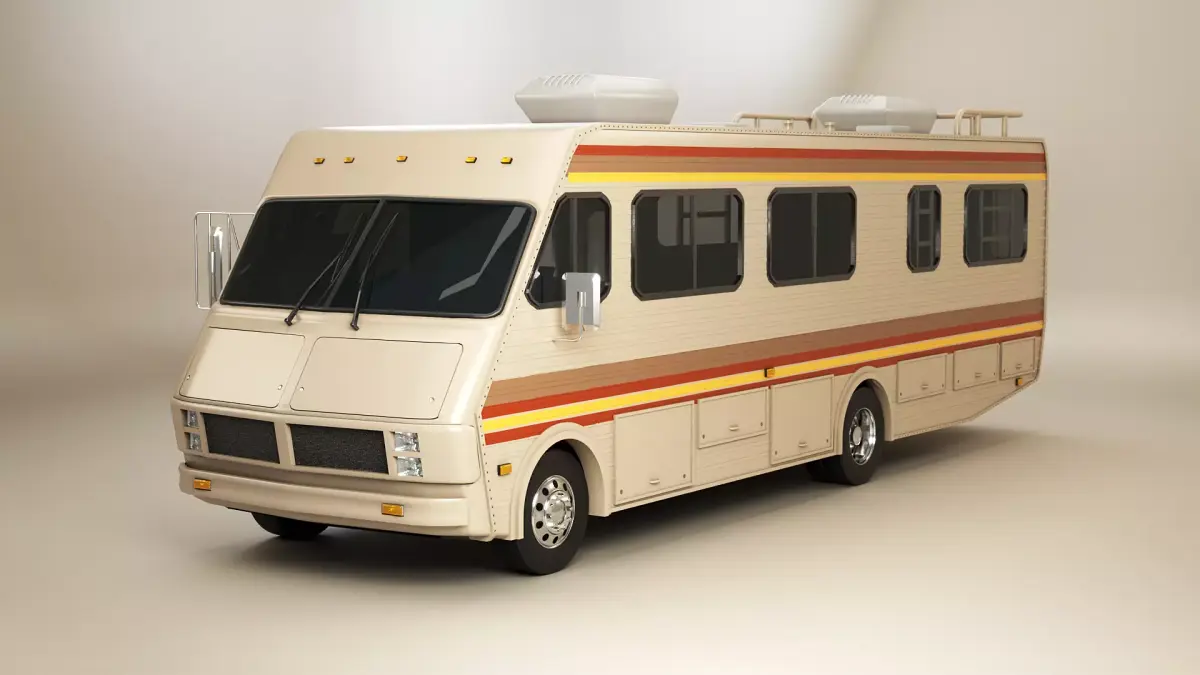 Classic Motorhome 1986 Low-poly 3D model