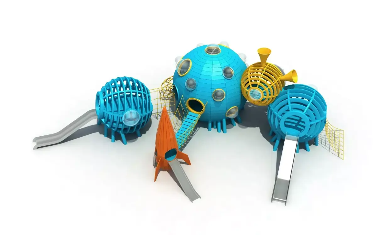 Kids outdoor commercial play structure 3D model 3D model 14