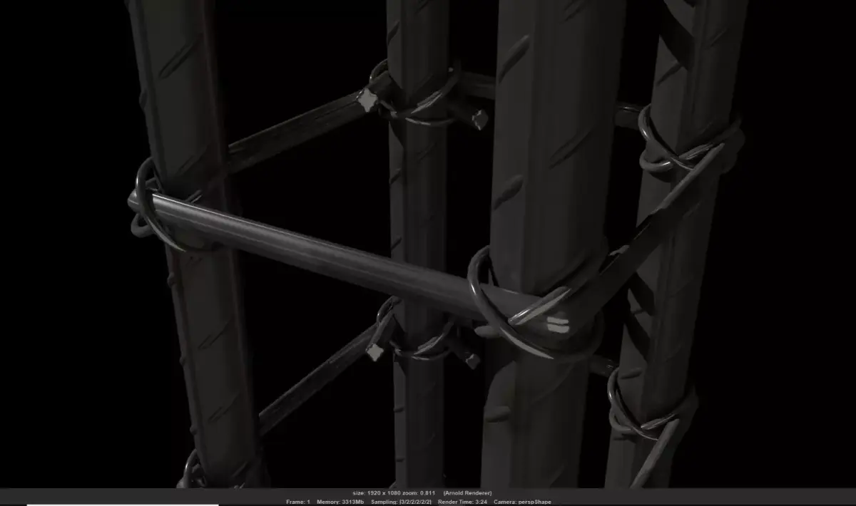 3D Steel concrete reinforcement Free 3D model