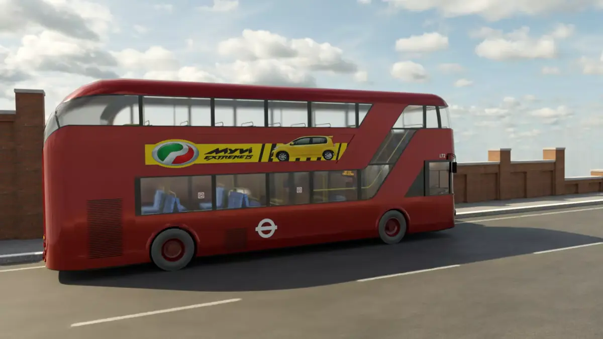 London Bus Low-poly 3D model