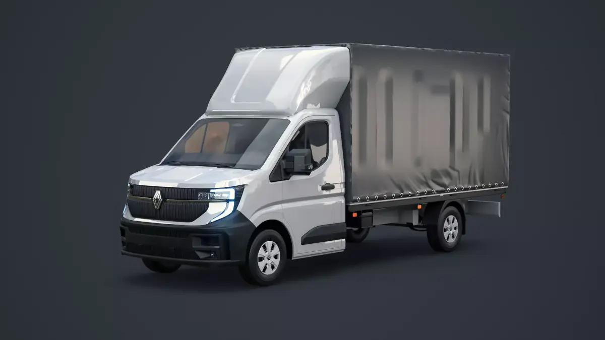 Renault Master 2025 Curtain Box Truck 3D Model 3D model