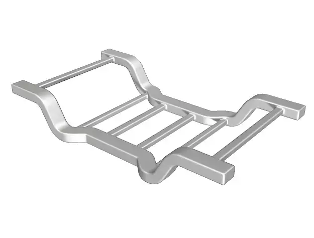 Classic Vehicle Chassis Low-poly 3D model