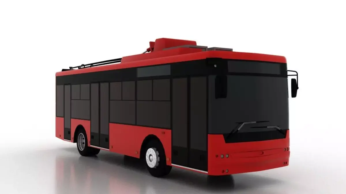 Trolleybus Bogdan T60112 Low Low-poly 3D model