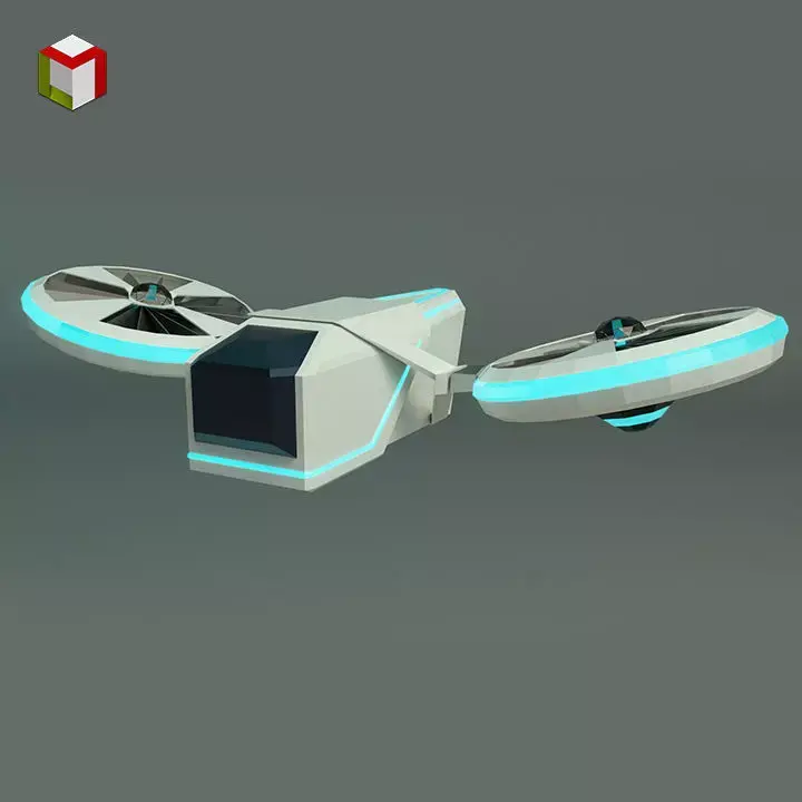 Low Poly Drone 01 Low-poly 3D model