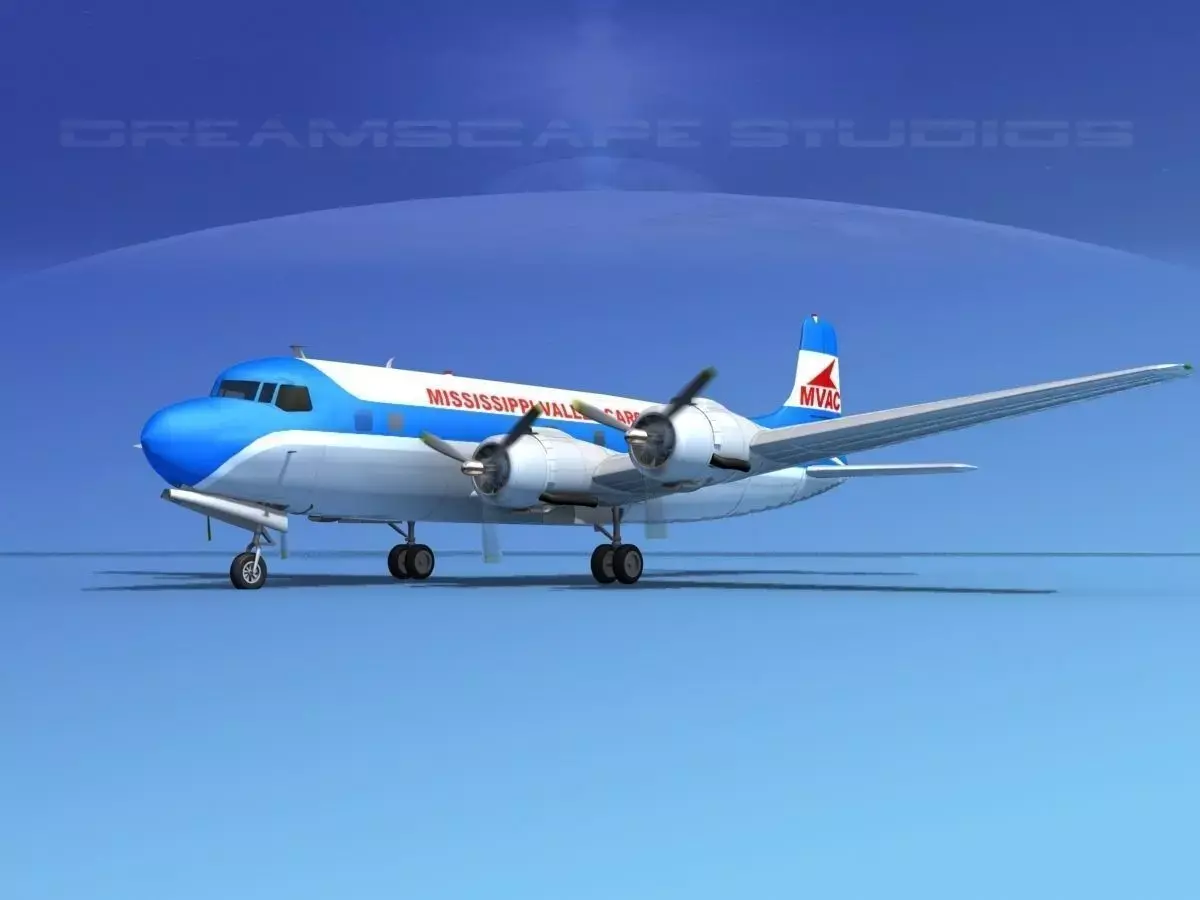 Douglas DC-6 Mississippi Valley Cargo 3D model