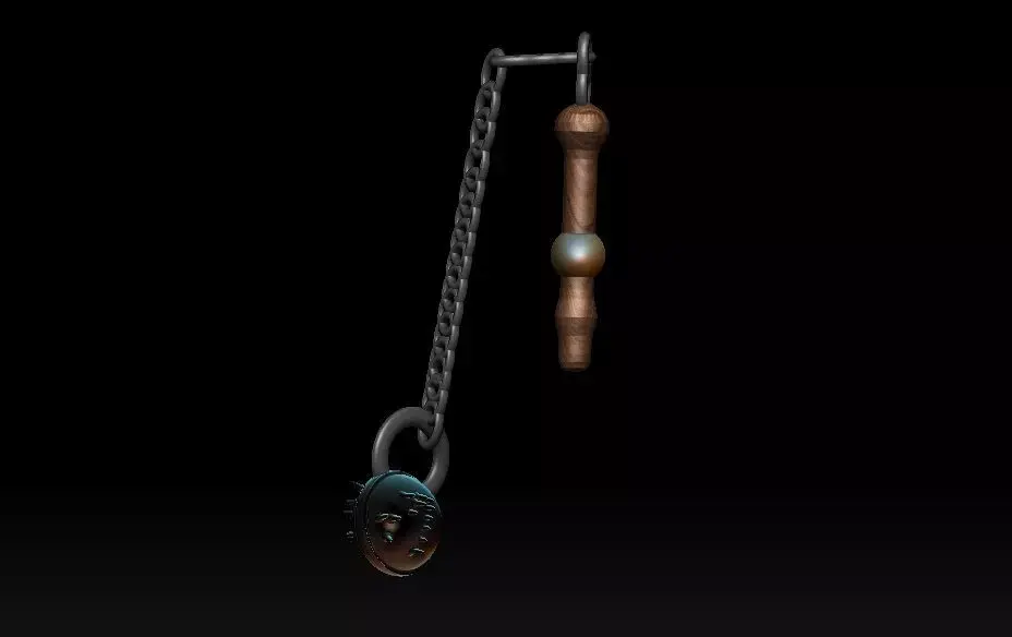 stylized fantasy flail 3D model
