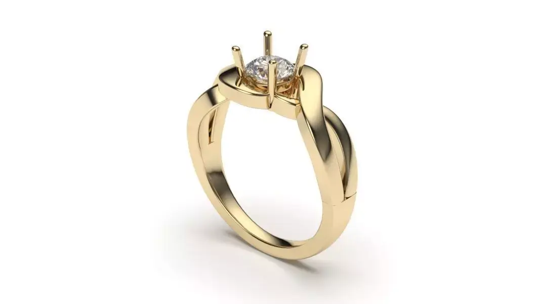 solitaire with ring sizes  8 part S101 3D print model