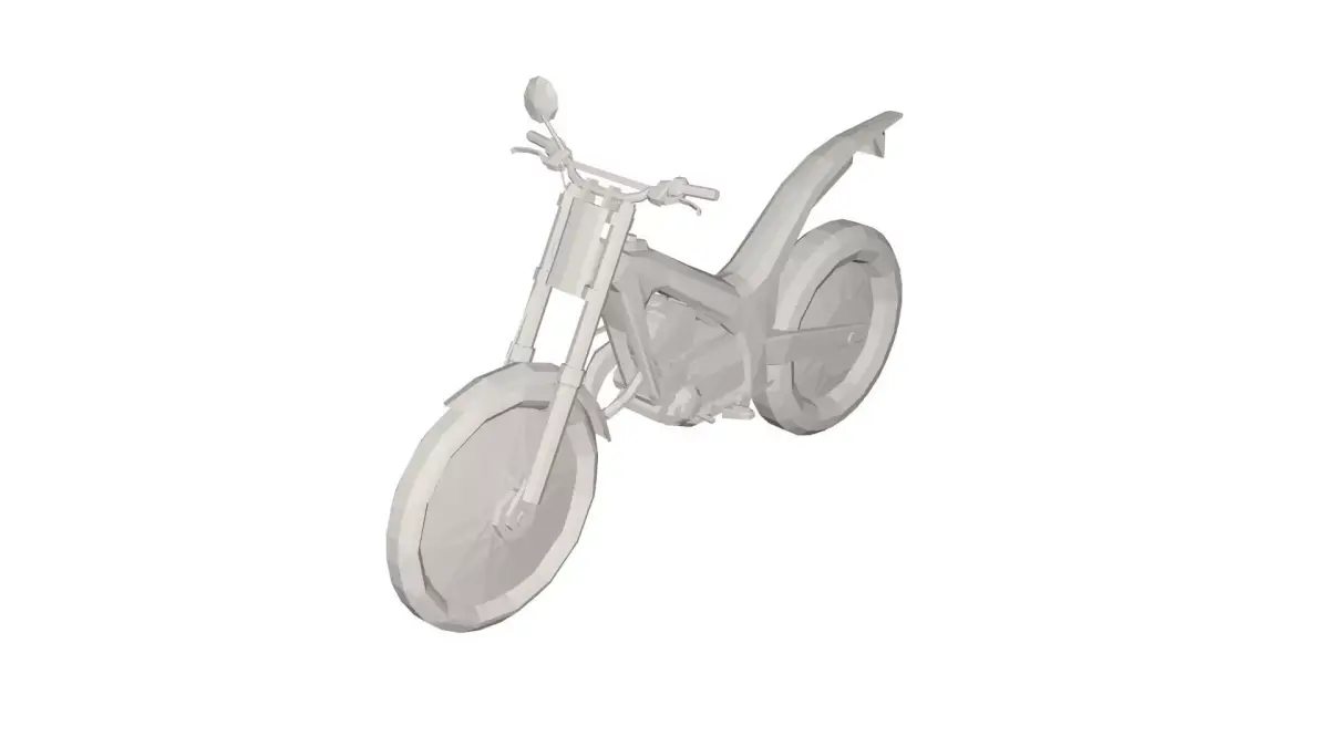 Bicycle motorcycle Low-poly 3D model