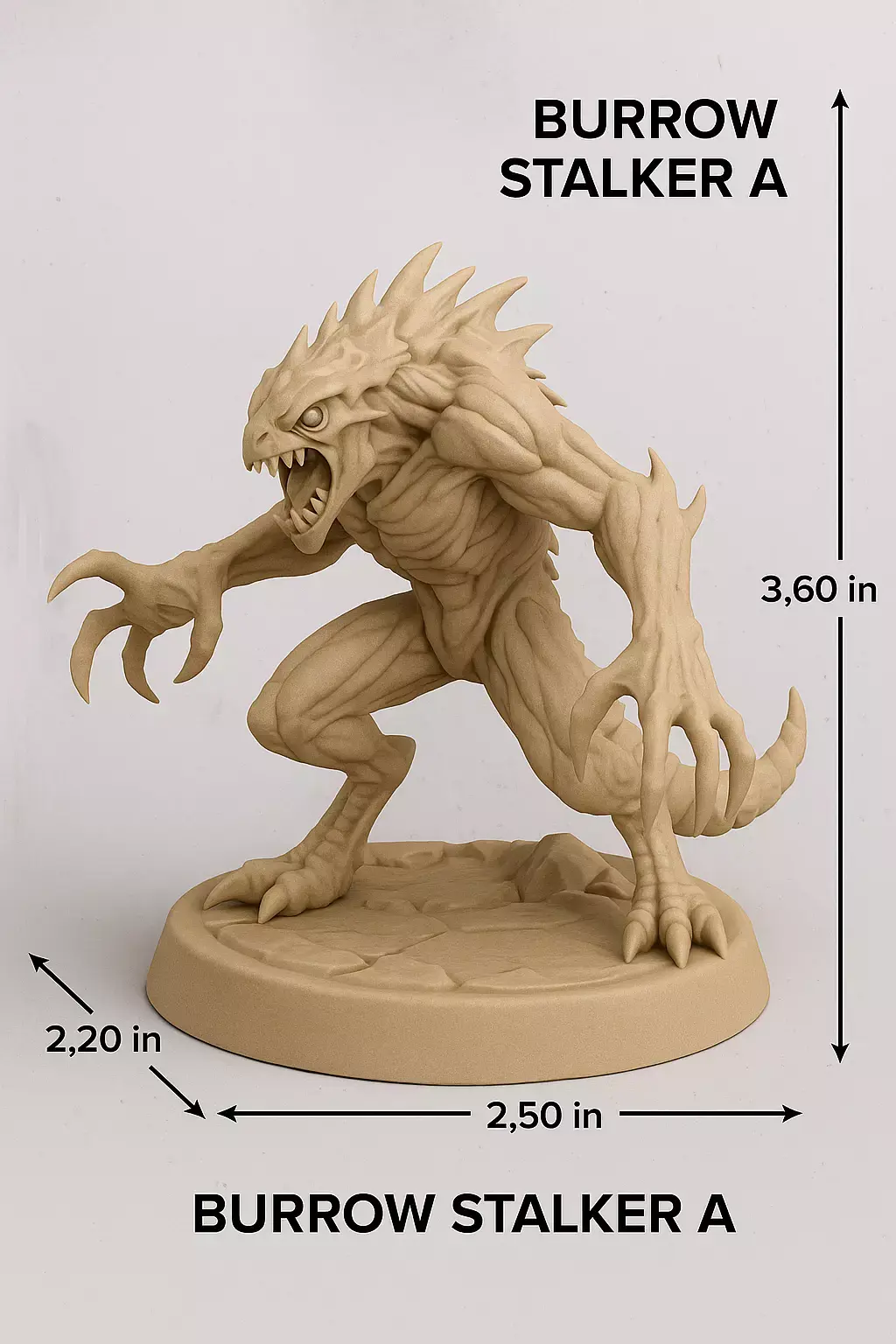 BURROW STALKER  Alien Tunnel Predator STL Pack 6 Dynamic Poses  3D print model purchase