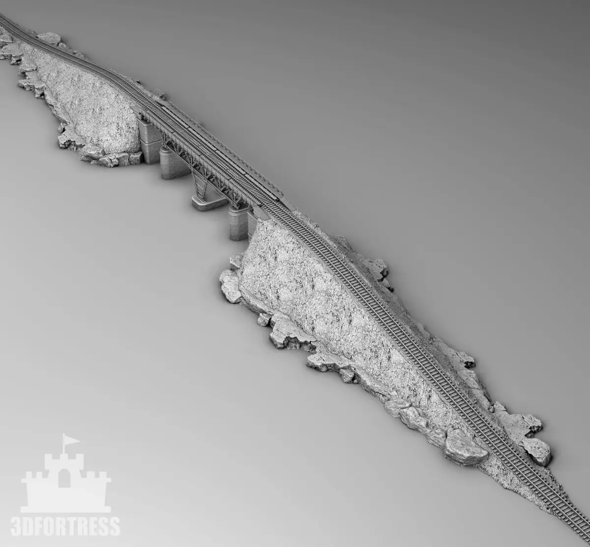 Railway bridge 3D print model