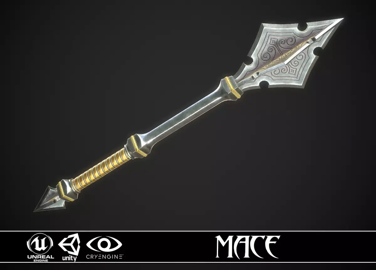 Mace 17 Low-poly 3D model