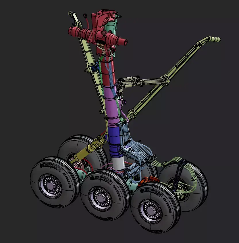 Boeing 777-300ER Landing Gear 3D print model