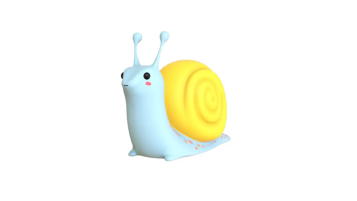 Cartoon Snail v008 - 3D Model Low Poly Low-poly 3D model