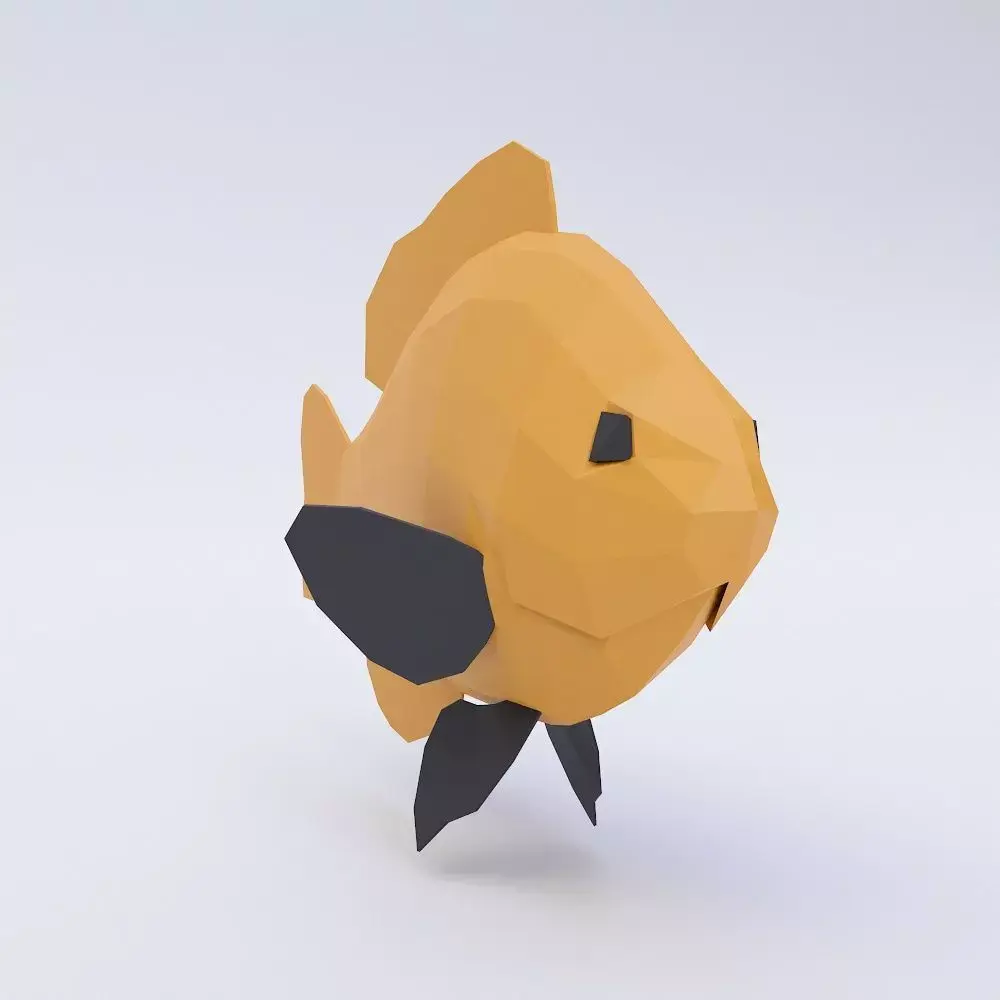 Common bream fish 3d model  Low-poly 3D model