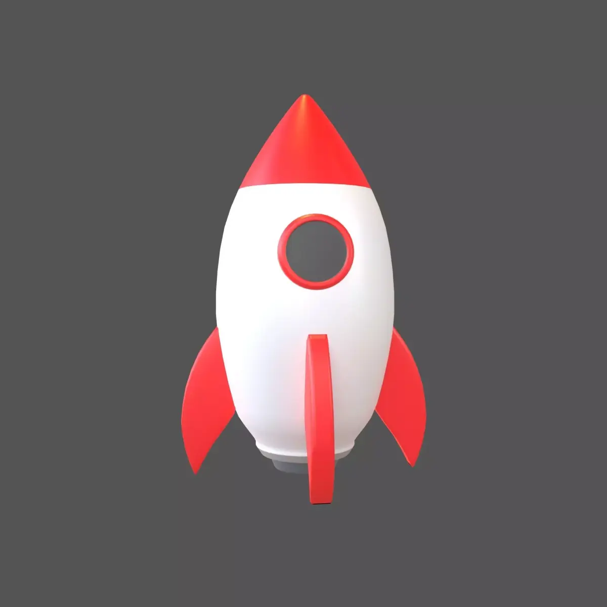 Cartoon Rocket V1 002 Low-poly 3D model