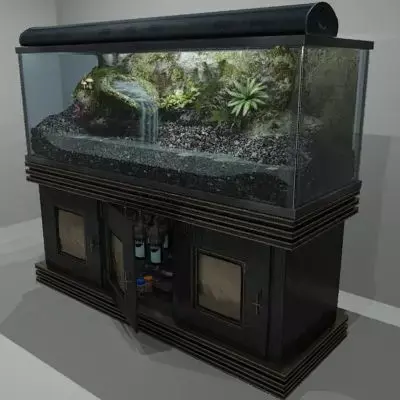Complete Terrarium and Stand - Equipment 3D model