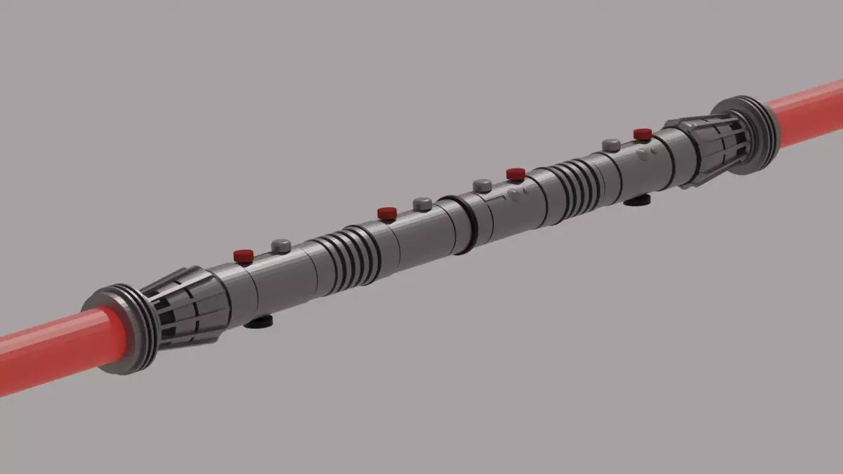 Darth Maul Replica Lightsaber Hilt - 3D Printable to Scale 3D print model
