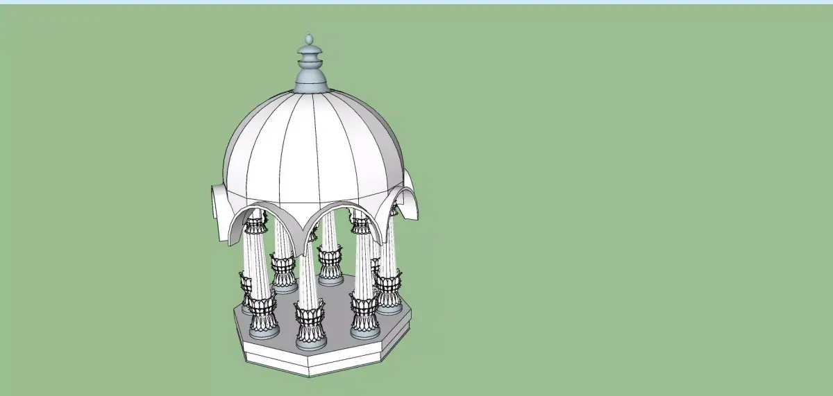 indian jodhpuri stone chatri 3d modal 3D model
