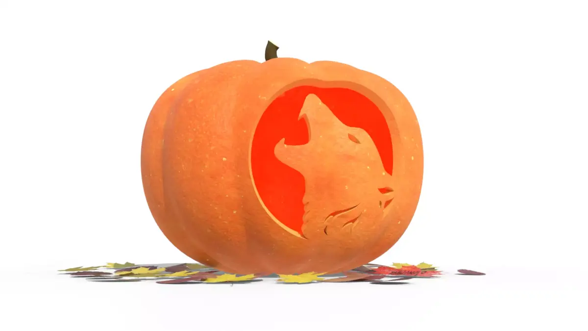 Halloween Pumpkin 2025 - Wolf Free 3D model