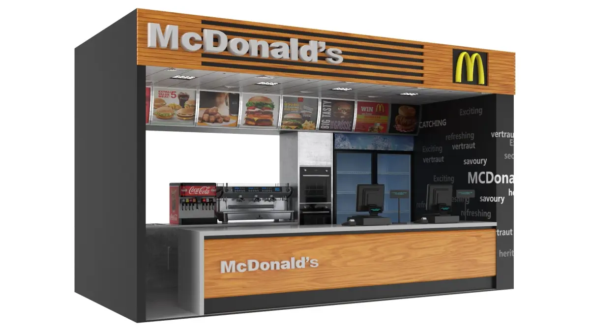 Fast Food McDonald's Counter 3D model