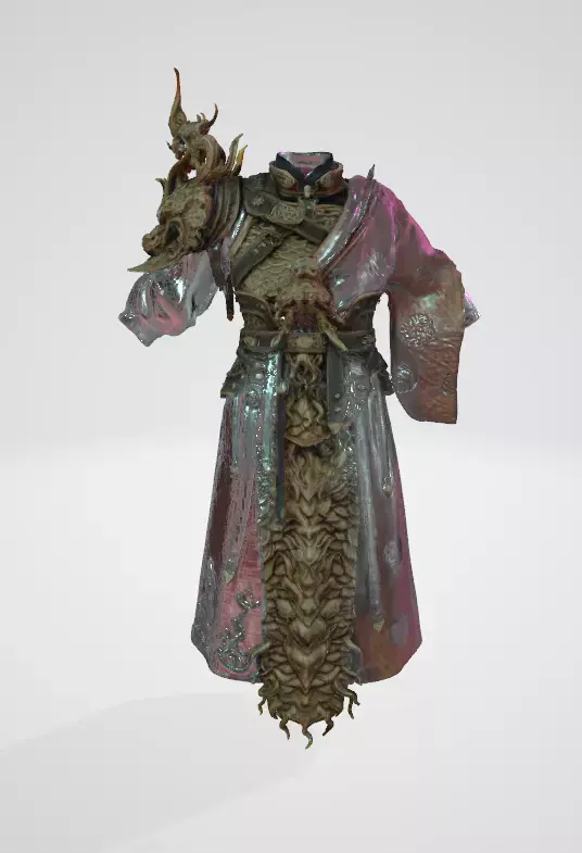 Dragon Armour - BlackMyth Wukong Leather and Steel Low-poly 3D model