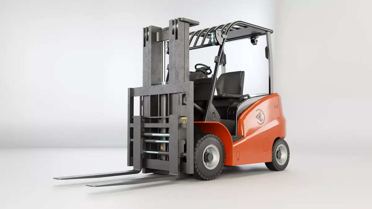 Modern Electric Forklift Low-poly 3D model