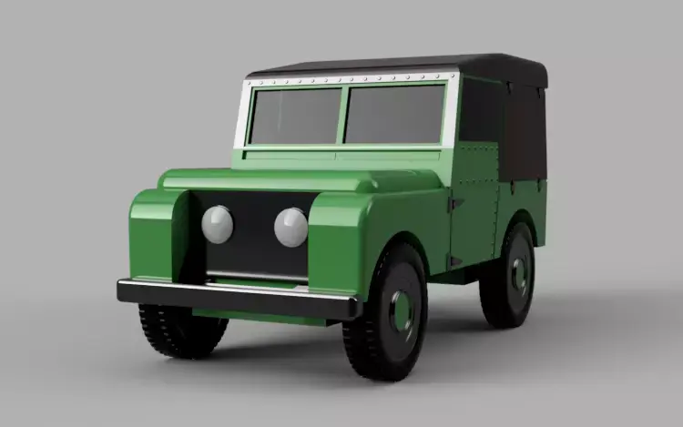 3D Printable Vintage Jeep Model - Classic Off-Road Vehicle 3D print model