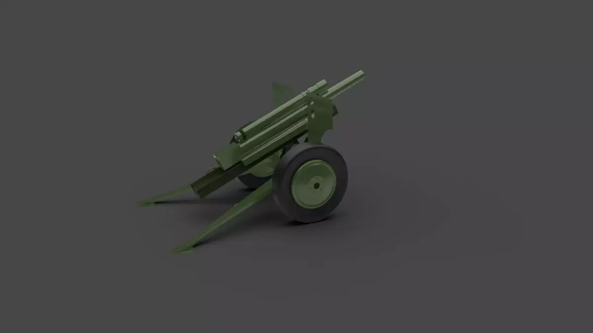  105mm  cannon 3D model