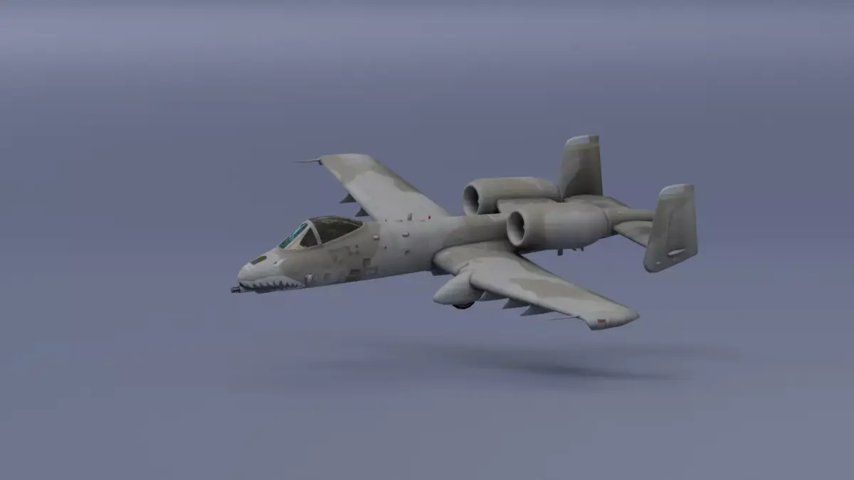 A-10Thunderbolt - fighter jet  Low-poly 3D model