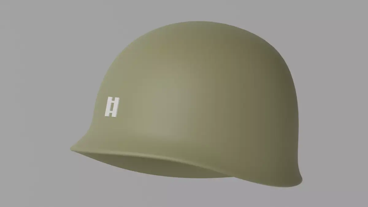 WW2 US M1 Combat Helmet 3D model