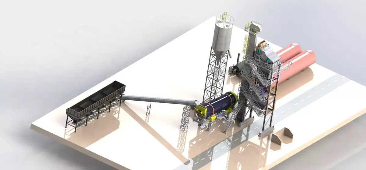 asphalt plant 160 tons -hour complete project 3D model