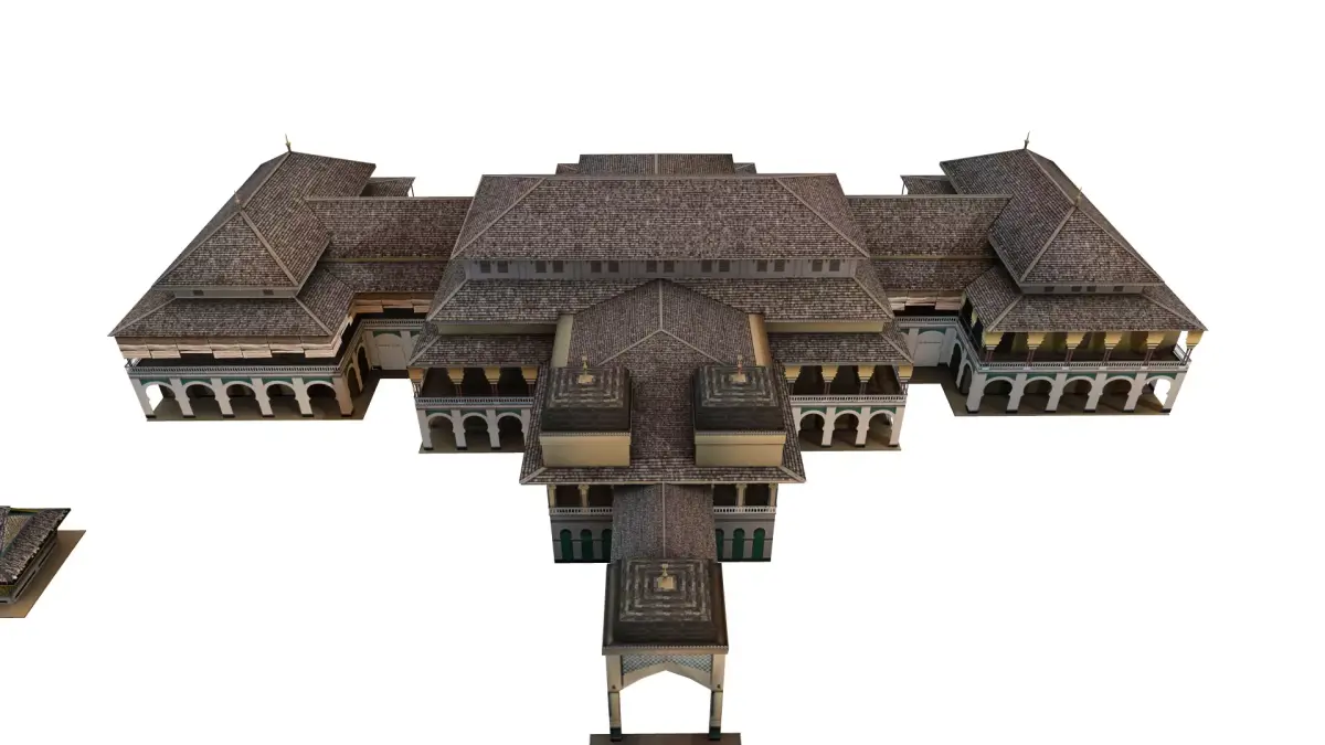 Istana Maimun Medan maimoon palace Low-poly 3D model
