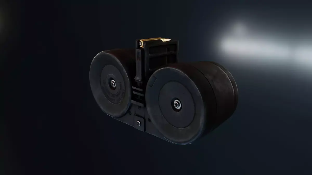 HK XM8 G36 Drum Magazine Low-poly 3D model