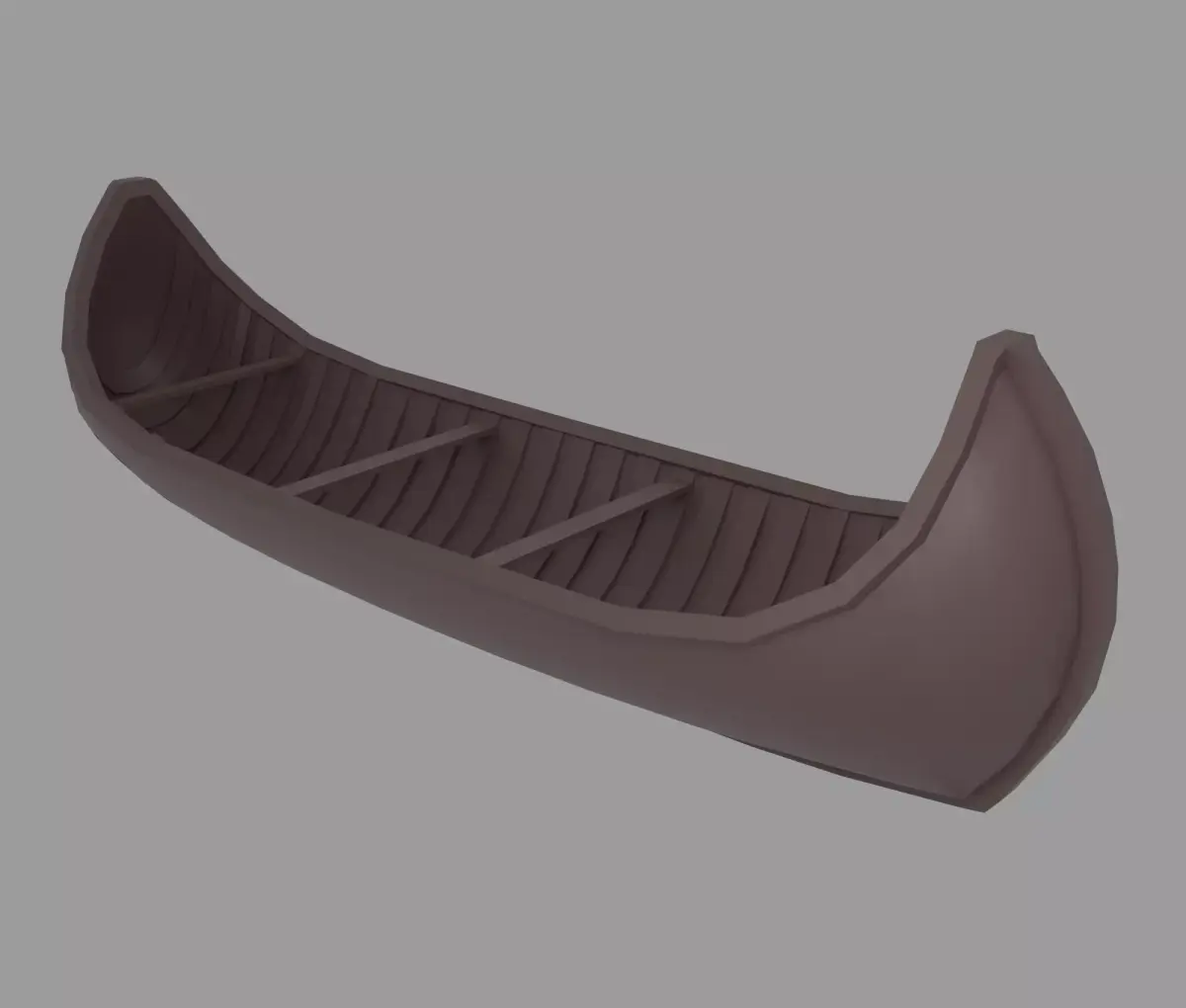 Canoe Low-poly 3D model