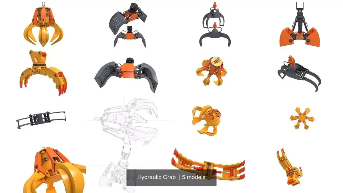 Hydraulic Grab  3D Model Pack