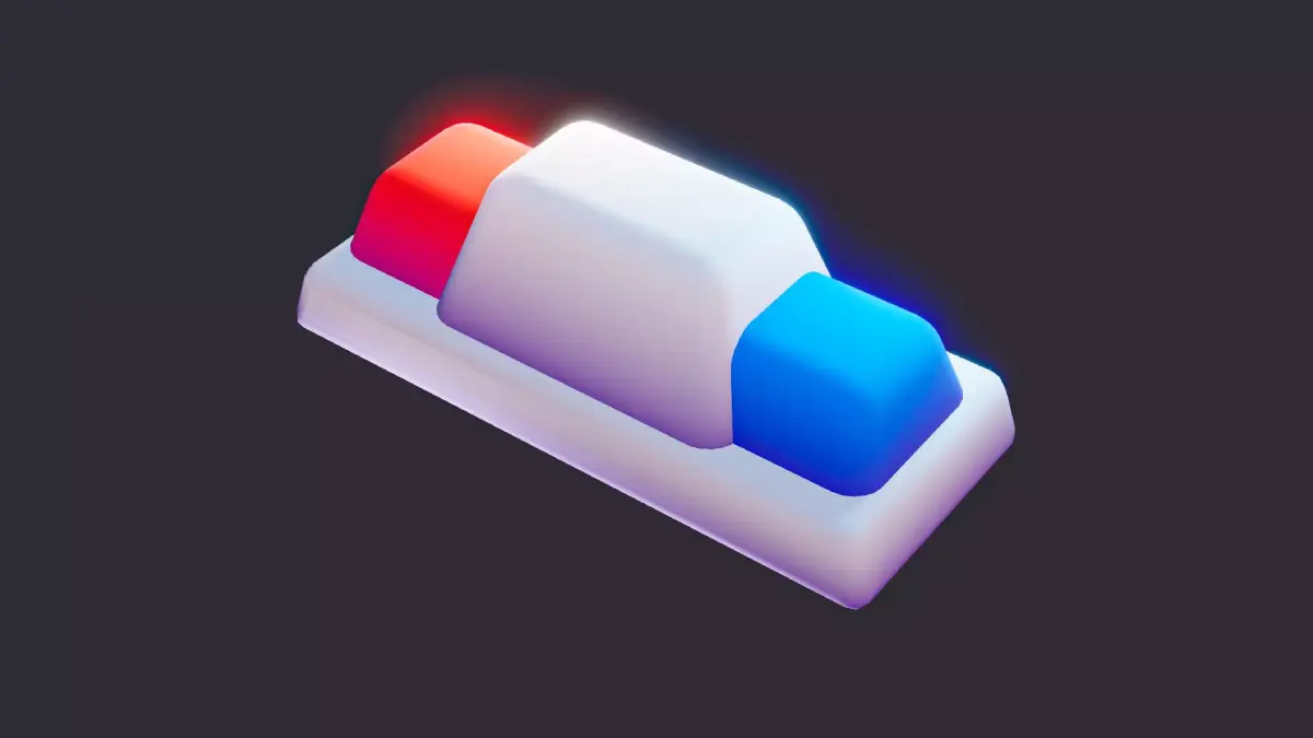 Lowpoly Police Siren 3D model buy