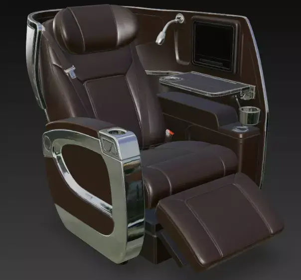 Luxury First Class Airplane Seat Fully Reclining Business Chair 3D model