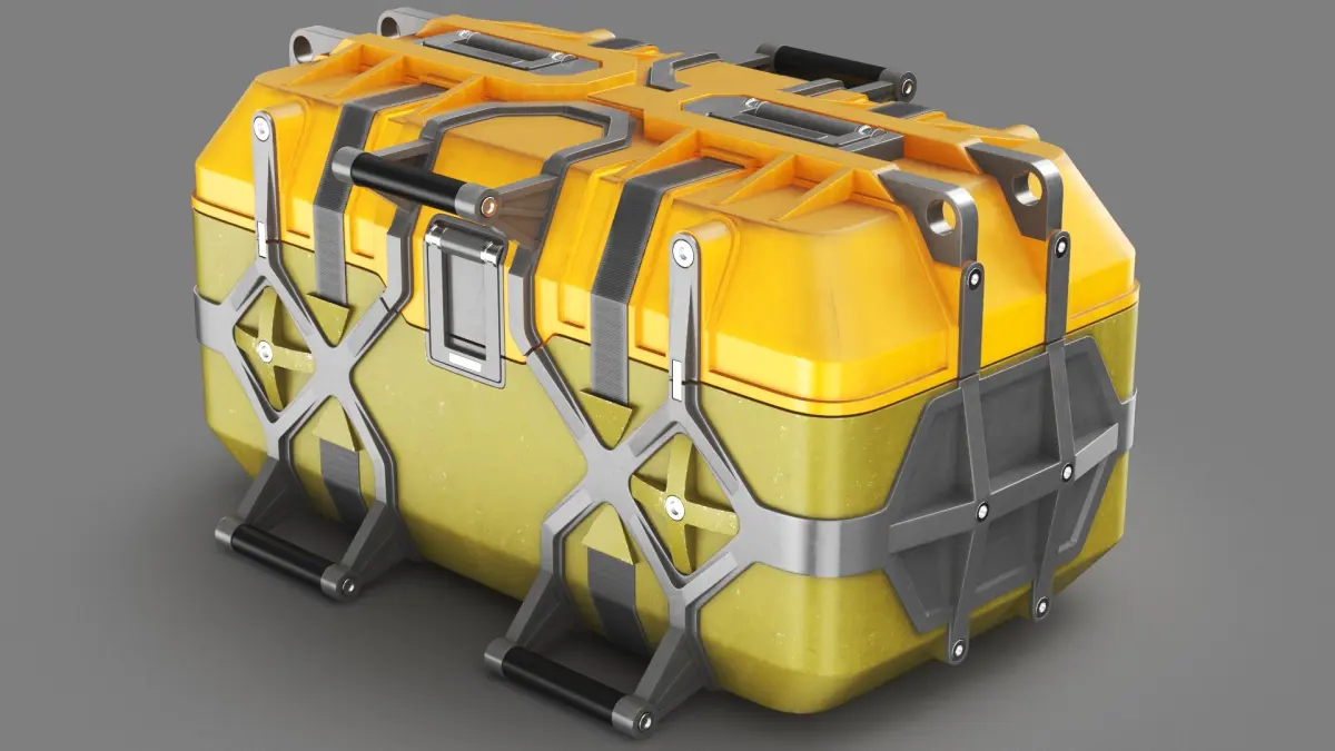 Detailed Sci Fi Container 3D model