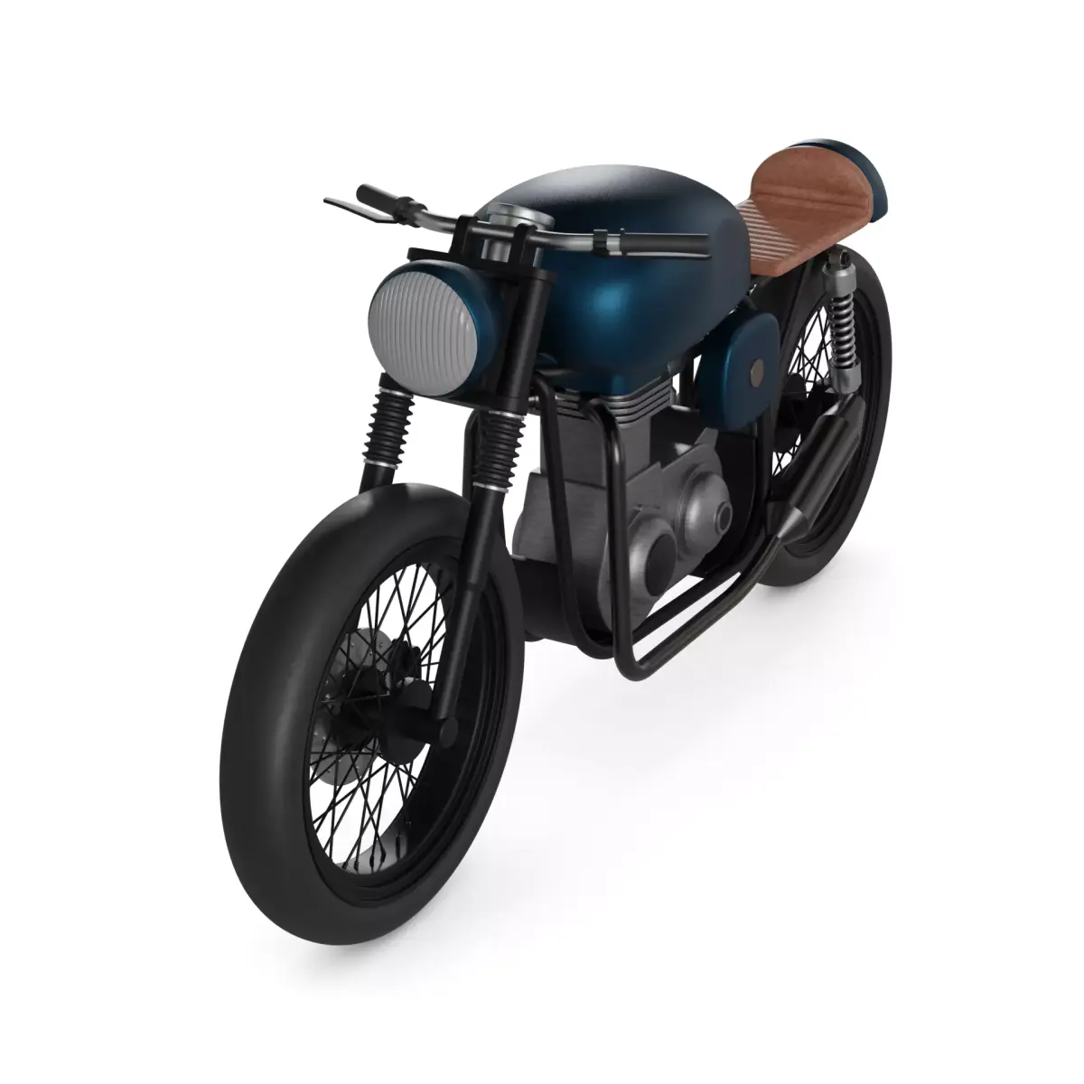 Cafe Racer Motorcycle 3D model 3