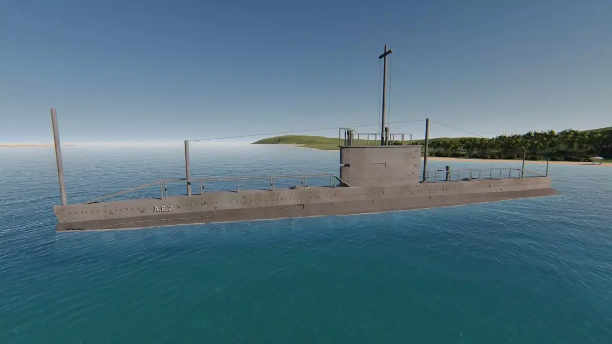 AE2 Australia Submarine 3D model