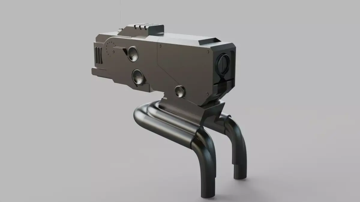 robotic head part scifi mech  3D model