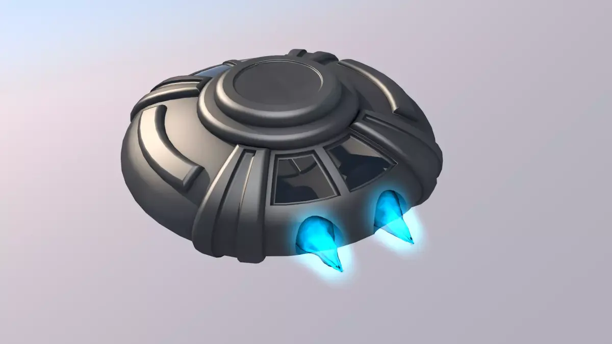 UFO Spaceship Free low-poly 3D model