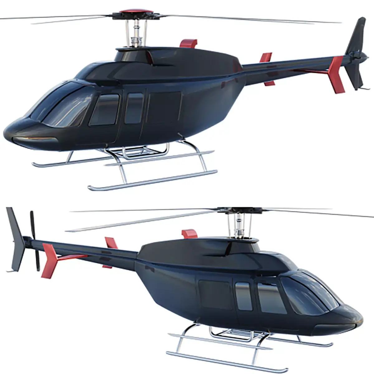 Bell 407 Low-poly 3D model